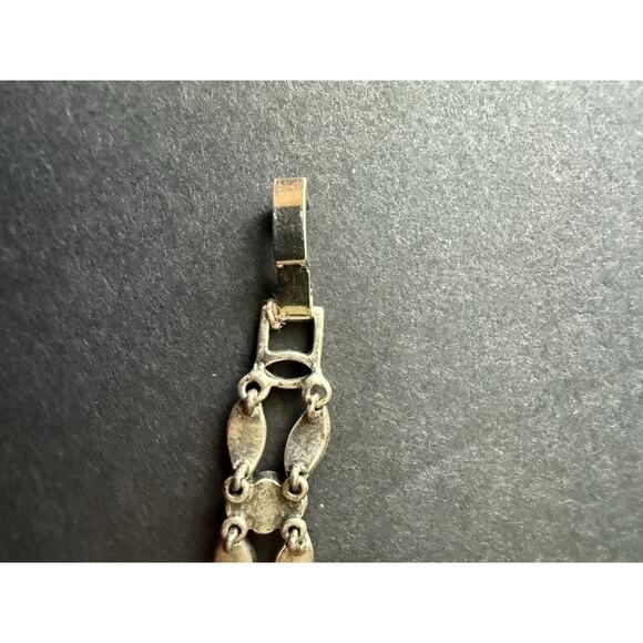 Vintage Silver Tone Rhinestone Link Bracelet Station Stackable Cocktail Coquette - Picture 3 of 6